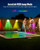 RGB Sync Solar Fence Lights Outdoor 12 Pack, Fence Lights Solar Powered
