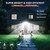 PURICH LED Security Lights Motion Sensor Outdoor Lights, 6500K Daylight, IP65 Waterproof, Dusk to Dawn, 3-Head Motion Detected Flood Light for Garage, Yard, Porch, 2Pack