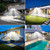 PURICH LED Security Lights Motion Sensor Outdoor Lights, 6500K Daylight, IP65 Waterproof, Dusk to Dawn, 3-Head Motion Detected Flood Light for Garage, Yard, Porch, 2Pack