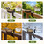 Deck Bird Feeders Platform Bird Feeder Deck Mount Bird Bath Spa for Dual Use Deck Flower Stand Flower Pot Great for Attracting Birds Detachable and Adjustable Heavy Duty Sturdy Steel,Bronze