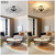 HMVPL Large Semi Flush Mount Ceiling Light Fixture, Black Modern Chandelier with Branch Shapes, 5-Lights Industrial Close to Ceiling Light Fixtures for Living Room Bedroom Kitchen Dining Room(D 37")