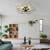 HMVPL Large Semi Flush Mount Ceiling Light Fixture, Black Modern Chandelier with Branch Shapes, 5-Lights Industrial Close to Ceiling Light Fixtures for Living Room Bedroom Kitchen Dining Room(D 37")