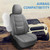 GEEYONTEK Toyota Tacoma Seat Covers 2016-2023,Truck Seat Covers for Tacoma 2016 2017 2018 2019 2020 2021 2022 2023 Double & Crew Cab SR SR5 TRD Sport TRD Off-Road TRD Pro (Grey, Full Set)