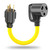 LAVANDINO 30 Amp 3 Prong Twist Lock to RV Adapter Cord, Generator Locking Plug NEMA L5-30P to TT-30R for Trailer Camper