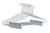 Quality Metal Pant/Skirt Blouse Hanger 10-Pack, Heavy-Duty Skirt Hangers with Clips, Adjustable Clip Pants Hanger, Chrome (Chrome, 10)