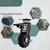 Lygoeege 4'' Plate Caster Wheel Swivel with Brake Solid Rubber Iron Rim