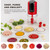 PULOYA Mini Prep Food Processor 2 Cup Small Electric Food Chopper 2 Speed for Vegetables, Meat, Fruits and Nuts with 4 Stainless Steel Blades, 400-Watt, Red