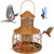 Squirrel Proof Bird Feeders, Metal Wild Bird Feeders for Outdoors Hanging, 3.5LB Heavy Duty Caged Squirrel Proof Bird Feeders, Chew-Proof, Weather Resistant, Patio Backyard Garden Decor