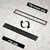 EXF Offset Linear Shower Drain 36 Inch Matte Black with Tile Insert Cover