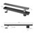 EXF Offset Linear Shower Drain 36 Inch Matte Black with Tile Insert Cover