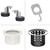 EXF Offset Linear Shower Drain 36 Inch Matte Black with Tile Insert Cover