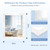 Tanmicoshomy 30 x 36 Inch White Bathroom Rectangle Mirror for Wall