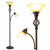 GyroVu Torchiere Floor Lamp for Living Room, LED Standing Reading Light