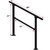 Hand Rails for Outdoor Steps，Stair Handrail & Indoor Stair Railing Kit，Railings for Outdoor Steps for Fence & Outdoor Steps (1, Black-Straight, 3 Step)