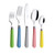 Exzact Flatware Set 20pcs Stainless Steel - Gingham Coloured Handles