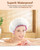 mikimini White Large Shower Caps for Women Long Hair Pack of 2, Reusable Waterproof Double Layers Bathing Hair Cap Soft Comfortable PEVA Lining, Cute, Non-fading & Stretchy Shower Hat X-Large