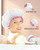 mikimini White Large Shower Caps for Women Long Hair Pack of 2, Reusable Waterproof Double Layers Bathing Hair Cap Soft Comfortable PEVA Lining, Cute, Non-fading & Stretchy Shower Hat X-Large
