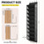 Mefirt 20-25 Pairs Over the Door Shoe Organizer, Clear Pockets Shoe Rack for Closet Door, 10-Tier Hanging Shoe Rack for Boots, Behind the Door Shoe Holder Fit All the Family's Sneakers, Heels, Black