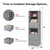 6-Shelf Hanging Closet Organizer with 3 Drawers, Separable, Medium Gray