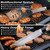 POLIGO 22PCS Heavy Duty BBQ Grill Accessories Set, Non-Slip Grill Tools for Outdoor Grill Set Stainless Steel Grill Utensils Set, Deluxe Grilling Tools Set in Aluminum Case Ideal Gifts for Men Black