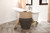 26"x20" Extra Large Tall Woven Laundry Basket with Lid, Cotton Rope Blanket Storage Basket, Freestanding Decorative Bin for Bedroom Living Room, Jute & Black Mix