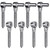 Insaga Cast 304 Stainless Steel Gate Hinges Heavy Duty, 4Pair Heavy Duty Gate Hinge, M16 Wood Gate Hinge, Partial Thread Hook and Eye Hinges, Gate Hinges for Wooden Gates Fences