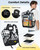 Vorspack Clear Backpack with TSA Lock, 18.5 inch Large Bookbag, Black