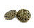 Bezelry 10 Pieces Celtic Shield Knot Metal Shank Buttons. 25mm (1 inch) (Antique Brass)
