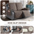 TAOCOCO 100% Waterproof Recliner Loveseat Cover Non Slip Couch Cover for 2 Seat Reclining Sofa, Split Reclining Loveseat Covers 2-Piece with Straps for Kids Pets(2 Seater, Taupe)