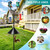 Squirrel Proof Bird Feeder Pole, Dual U-Shape 92" Adjustable Heavy Duty Stand, Multi-Purpose Outdoor Bird Feeding Station & Yard Decor, Includes Hooks, Trays, Baffle & Base