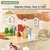 17 in 1 Clear Acrylic Hamster Cage with All Accessories,13.5''L* 10''W* 21''H Dwarf Hamster Cage,Magnetic Connection Small Hamster Enclosure,Garden Style Wooden Pet Mouse Cage for Pet Mice(3-Layer)