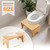 Zioffiel Foldable Toilet Stool 7.1 Inches Adjustable Height Bamboo Potty Stool for Adults with Built-in Bracket, Wooden Toilet Foot Step Stool for Bathroom, Better Posture & Digestion