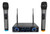 Rockville RWM72U Dual UHF Wireless Handheld Microphone System, Digital Display, Long Range, Noise Filter, for Karaoke and Live Performances