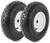 (2-Pack) 16x6.50-8 Tubeless Tires on Rim - Universal Lawn Mower and Garden Tractor Trailer Wheels - With Chevron Turf Treads - 3" Offset Hub, 3/4" and 5/8" Bearings - 4 Ply with 615 lbs Load Capacity