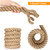 Manila Rope (1-1/2 Inch x 15 Feet), Natural Thick Hemp Rope, Twisted Strong Jute Rope, Twine Burlap Rope for Crafts, Nautical, Landscaping, Railings, Hanging Swing, Tug of War, Decorating