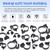 Glarks 121Pcs 8 Size Heavy Duty Black Double Gripping Nylon Hose Clamps Set, 6.1-26.1mm Plastic Snap Ratcheting Clamps Assortment Kit (Black 121Pcs)