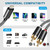 [MFi Certified] Lighting to RCA Cable Audio Aux Adapter, 2-Male Stereo Y Splitter Aux Cord Compatible with i-Phone 14 13 12 11 Pro XS XR X 8 7 for Amplifier,Car,Home Theater, Speaker and More (10FT)