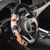 Cow Print Tooled Leather Steering Wheel Cover,14.5-15",Anti-Slip,Brown