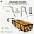 Y&M 4pcs 24 Inch Planter, Metal Window Boxes with Coco Liner, Indoor Outdoor Hanging Flower Planter for Garden, Lawn, Balcony, Porch, Fence, Patio Rail