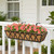 Y&M 4pcs 24 Inch Planter, Metal Window Boxes with Coco Liner, Indoor Outdoor Hanging Flower Planter for Garden, Lawn, Balcony, Porch, Fence, Patio Rail