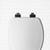 Mayfair Bennett Toilet Seat with Matte Black Hinges, Slow Close Wood Seat, Secure Metal Hinges, Easy Install, Made in USA, Elongated, White