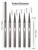 Nail Liner Brush, Fine Line Nail art Brushes 5/9/15/20/25mm Thin Line Nail Brushes Detail Drawing, Liner Brush for Nails Gel with PP Storage Box