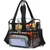 FlowFly Clear Bag Double Decker Lunch Bag for Stadium Events Adult Large Transparent Tote for Men, Women, With Adjustable Strap and Front Pocket, Work and Sporting Events, Clear#Black