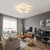 Garwarm Modern LED Flush Mount Ceiling Light, 23.6" Dimmable with Remote