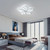 Garwarm Modern LED Flush Mount Ceiling Light, 23.6" Dimmable with Remote