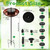 Gleom Metal Bird Bath with Solar Fountain, 38.8" Standing Bird Bath