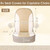 DaisyInner 2 Pack RV Seat Covers for Captains Chairs Motorhome Seat Cover with Side Pockets Waterproof Faux Leather Car Seats Cushion with Armrest Covers, Khaki and Beige