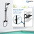 Cinwiny Outdoor Shower Kit with Handheld,Square Rain Shower,Matte Black