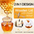 Bitbat Honey Pot 17oz Glass Honey Jar with Dipper, Wooden Honey Dipper Stick, Glass Honey Dispenser Container with Lid