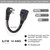 KUNCAN Short Power Extension Cord - Low Profile Wall Head 6 Inch 14AWG/3C SJTW Heavy Duty Extension Cable for Indoor/Outdoor, 90-Degree Flat Plug 15A/125V 1875W NEMA 5-15P to NEMA 5-15R, Black 2-Pack